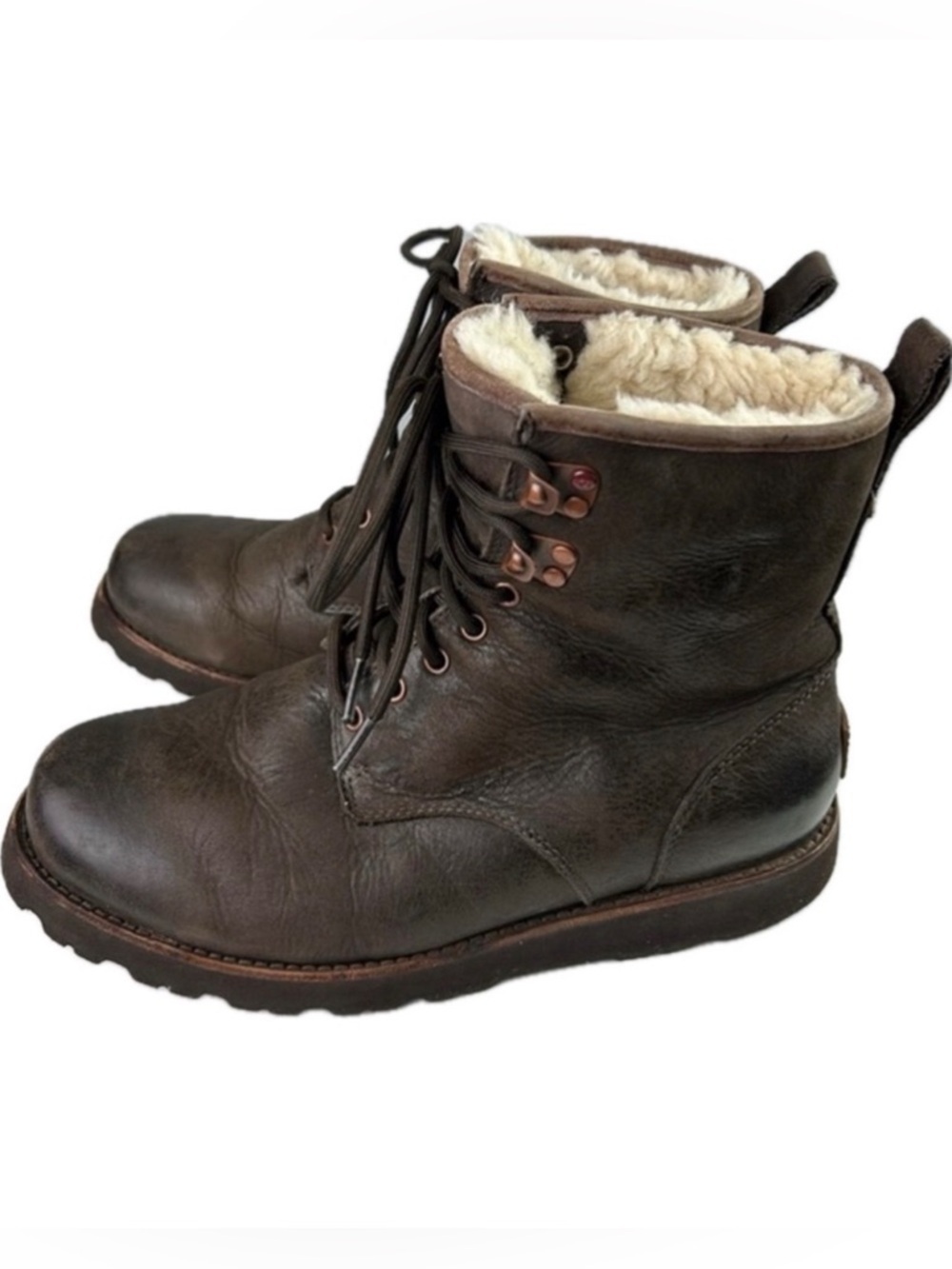 UGG Men's Hannen UGGpure-Lined Leather Waterproof Combat Boots